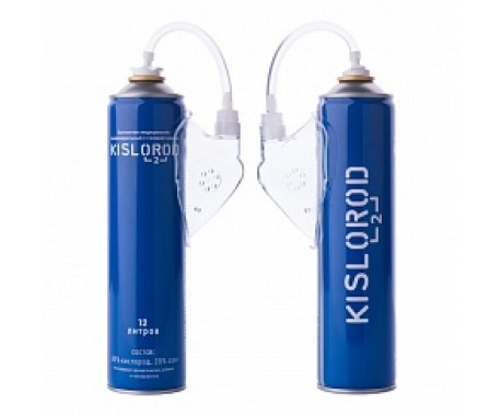 Кислородный баллончик объемом 12 литров KISLOROD k12l m (с маской)