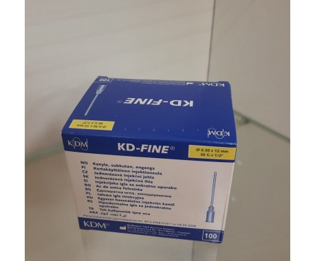 Инъекционные иглы KD-Fine 30G (0,30 х 12 мм) - 1 шт.